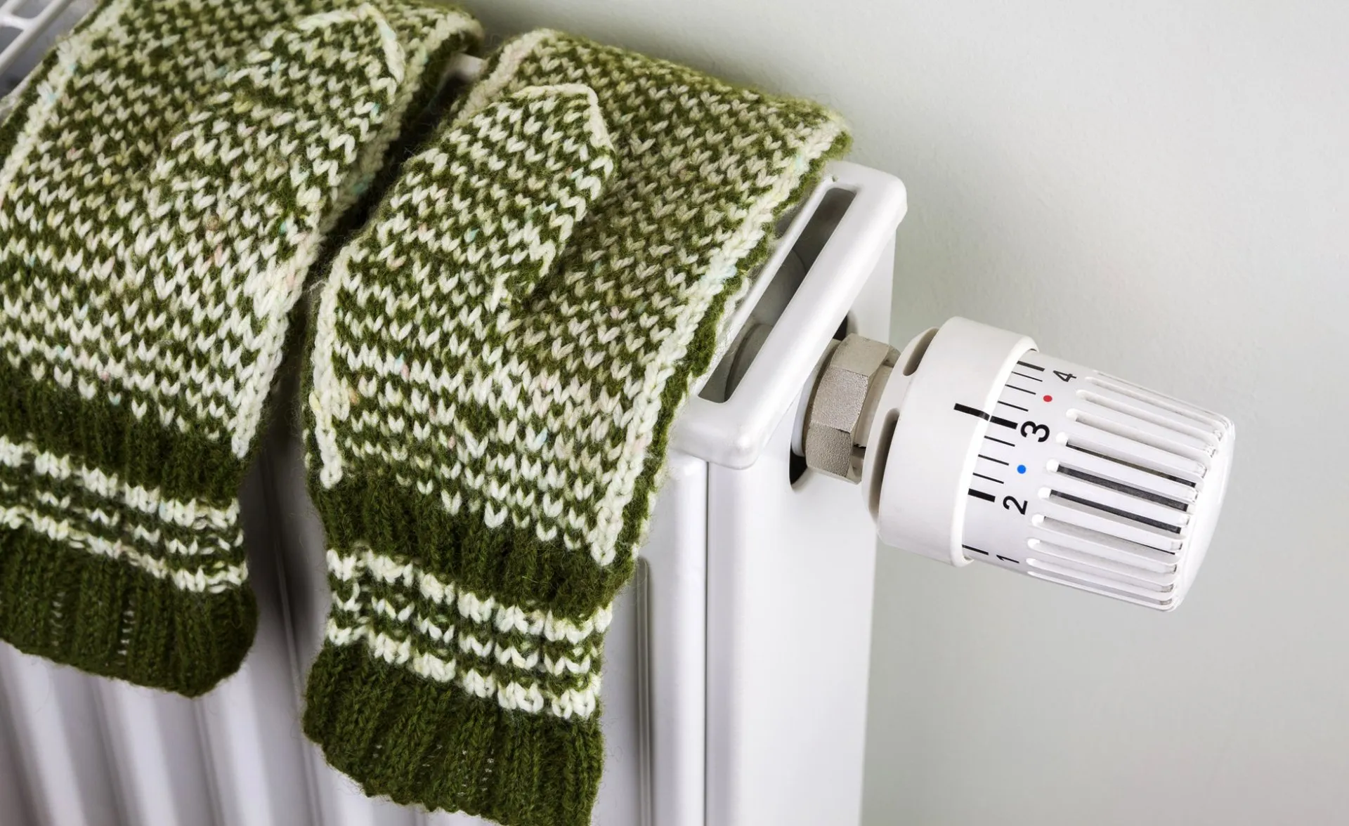 woollen gloves on radiator