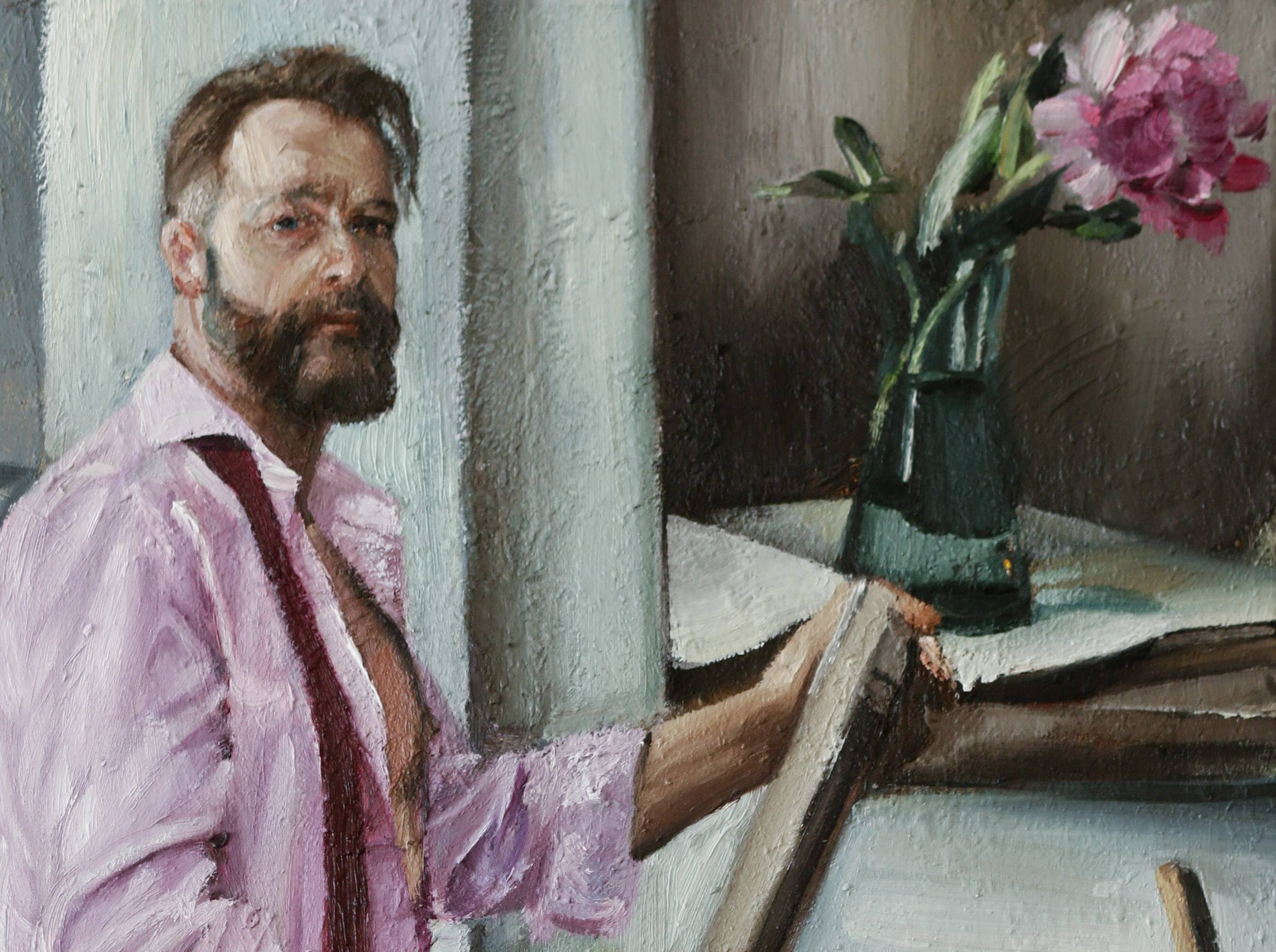 Double Selfportrait with Flowers