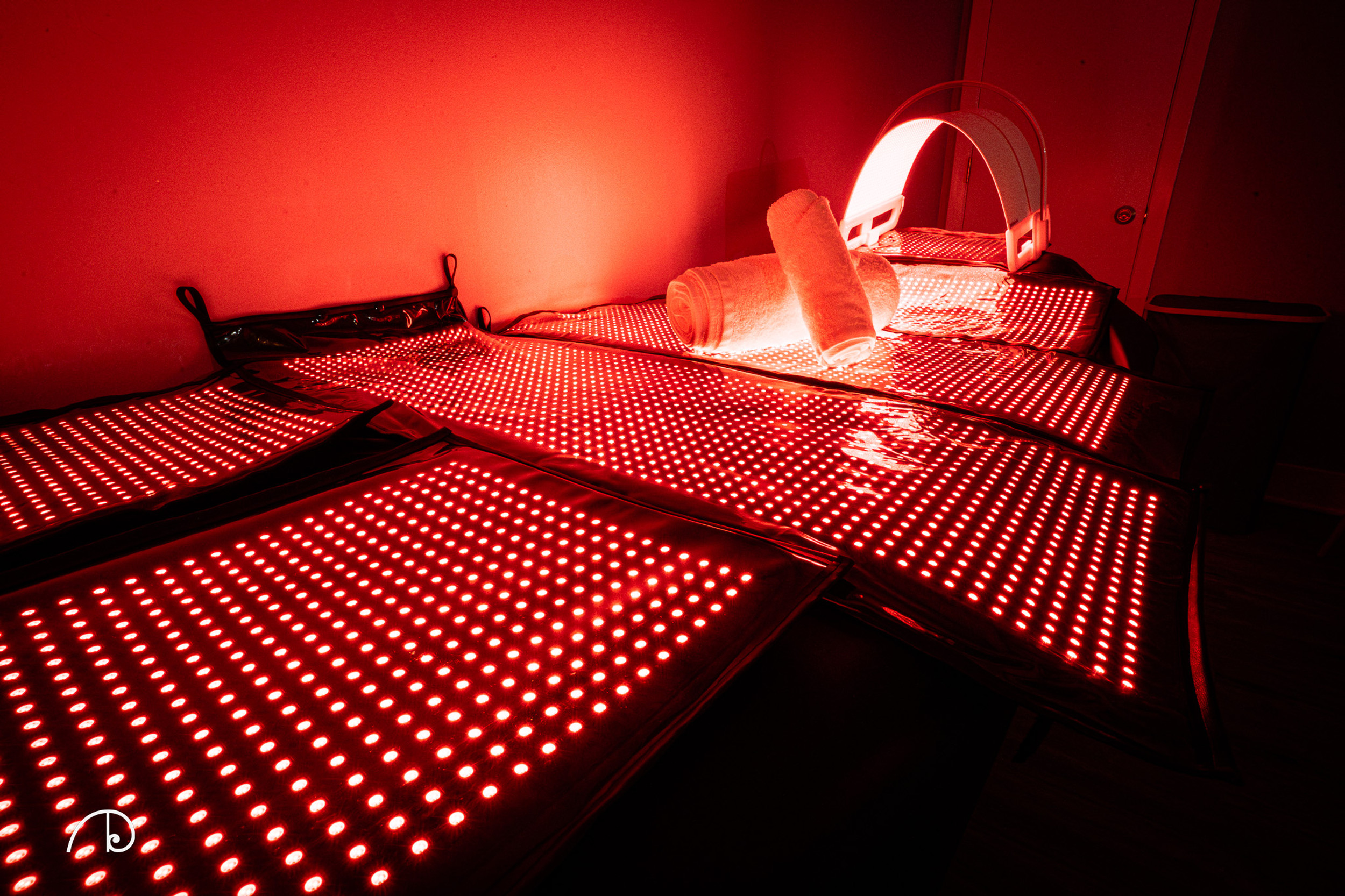 Clean, professional medical spa treatment room with neutral tones at Red Light Therapy - Lake Zurich in Lake Zurich