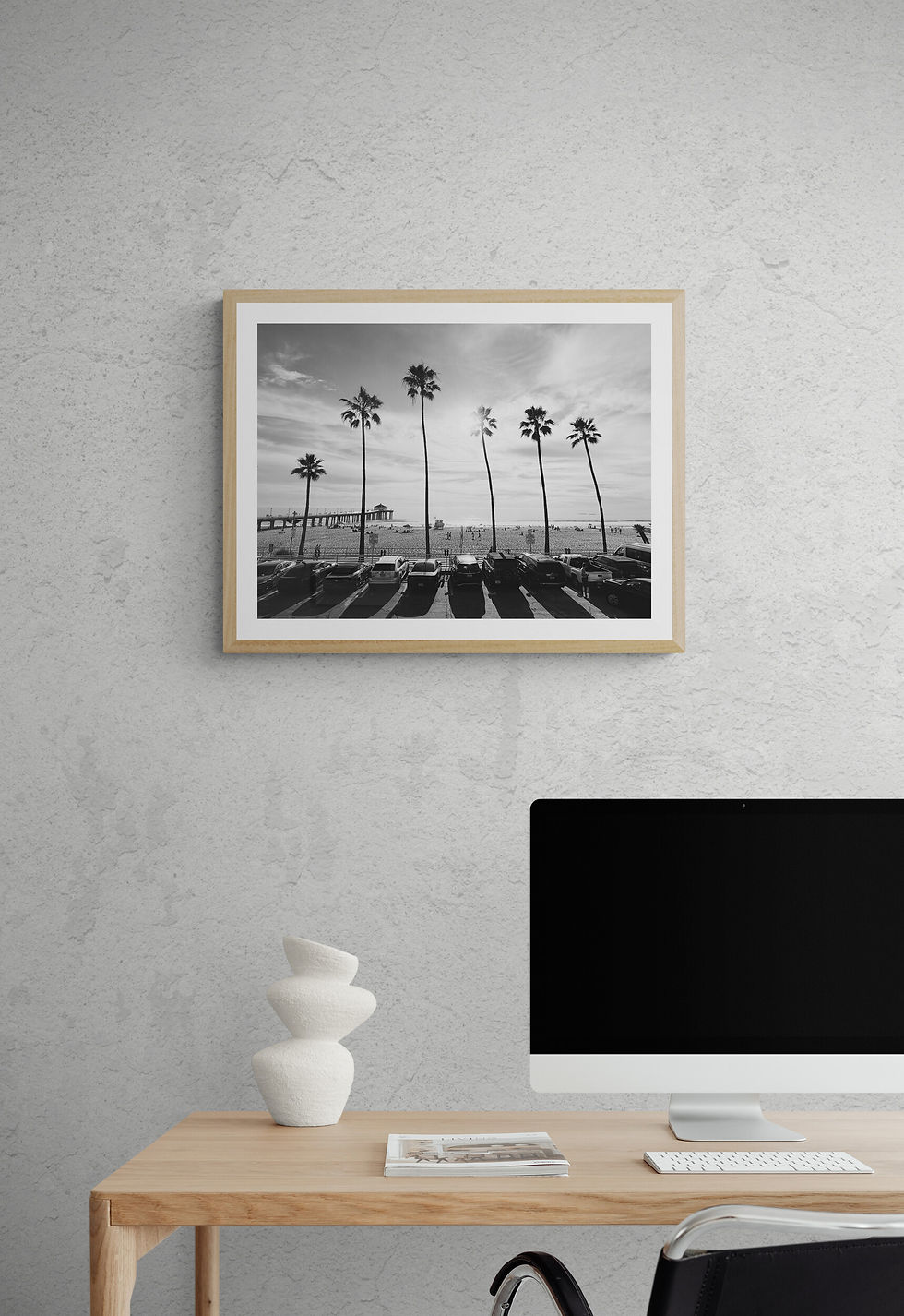 Thumbnail: Pier Parking Lot - Black & White