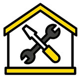 Vektorgrafik Haus mit Werkzeug