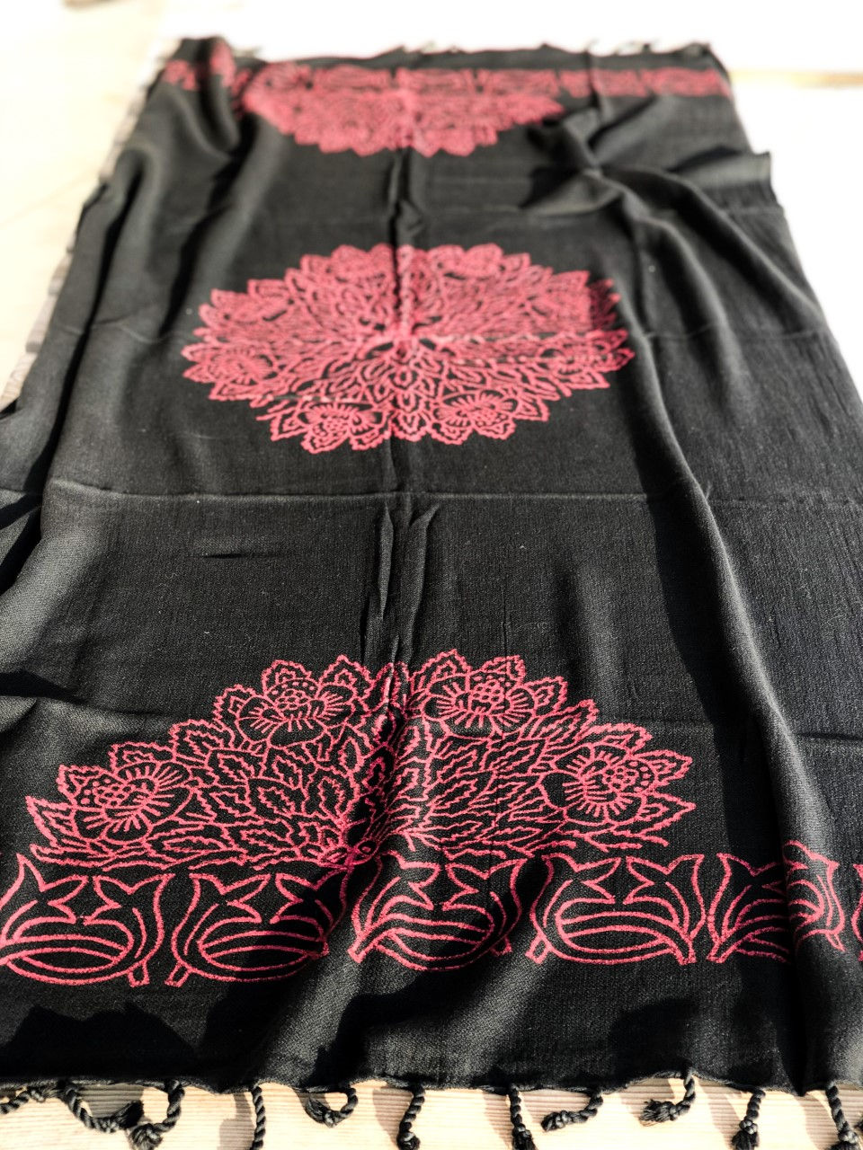 Thumbnail: Linen Hand Block Printed Turkish Towel