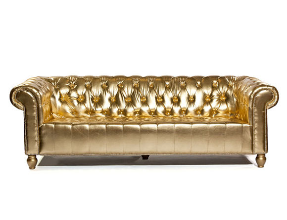 Gold Tufted Sofa