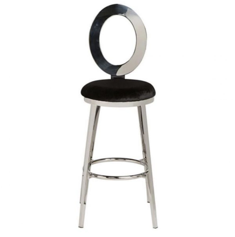 Silver & Black Oz Bar Stool