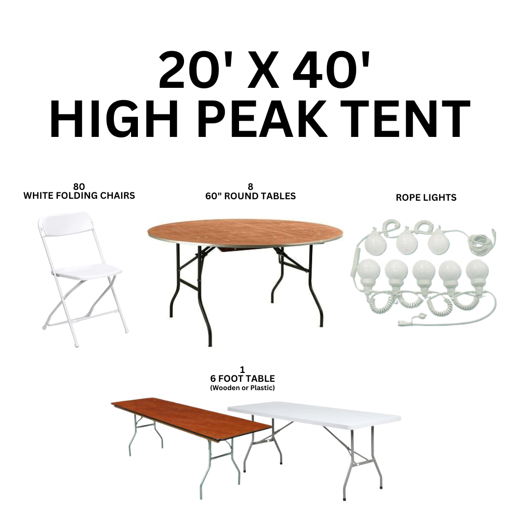 20'x40' High Peak Tent Package
