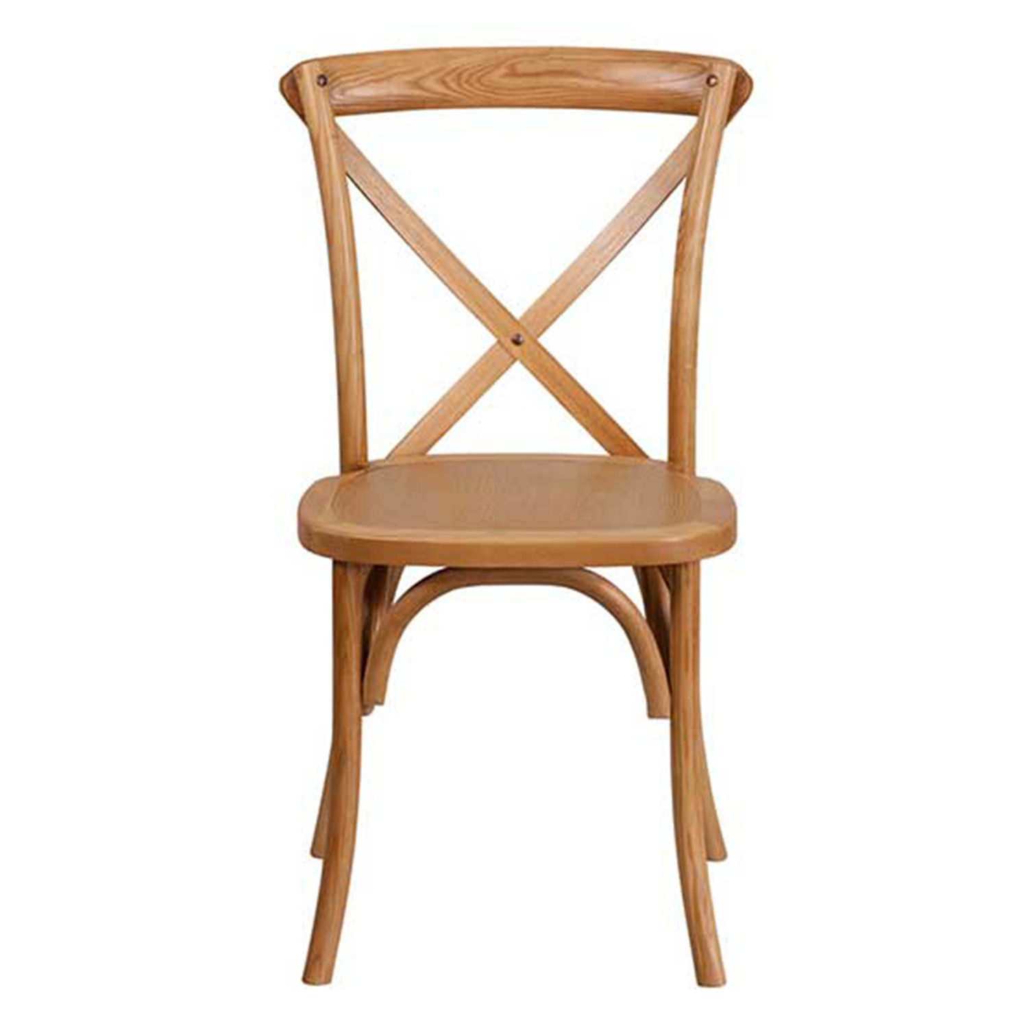 Wooden Cross Back Chair - Oak