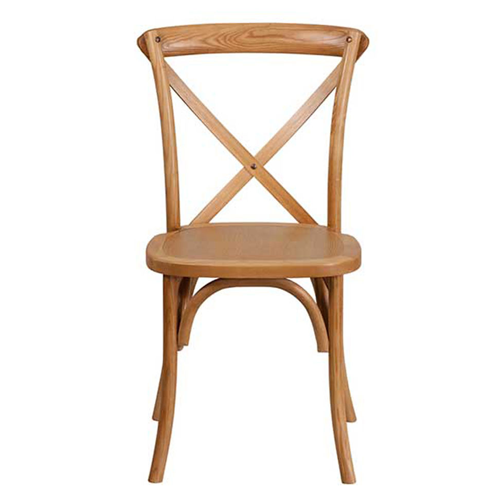 Thumbnail: Wooden Cross Back Chair - Oak