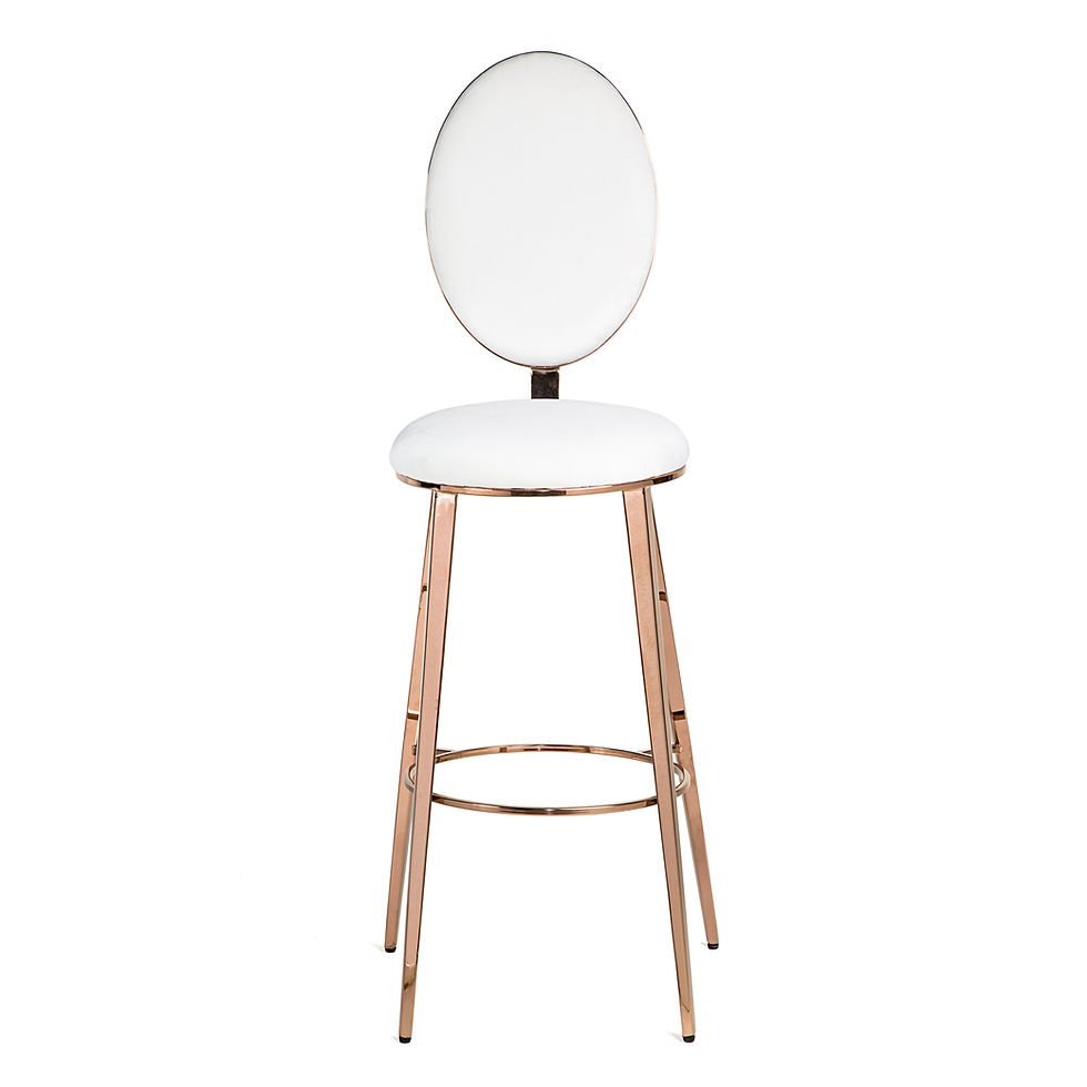 Rose Gold & White Oz Bar Stool