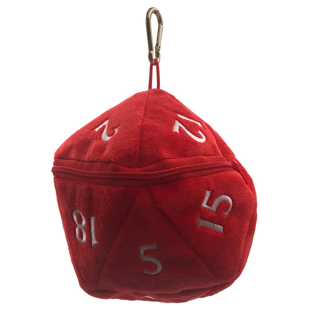 Sac à dés D20 rouge