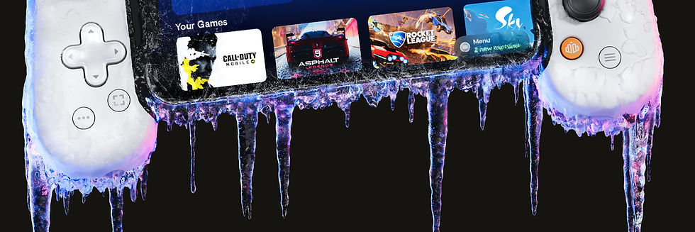 3D projection mapping visuals with frozen console design for product launch events.