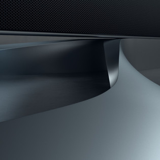 Minimalistic 3D visualization showcasing the modern design of Vizio electronics by Transparent House