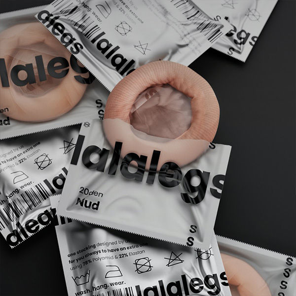 Packaging design showcasing branded product with minimalist presentation