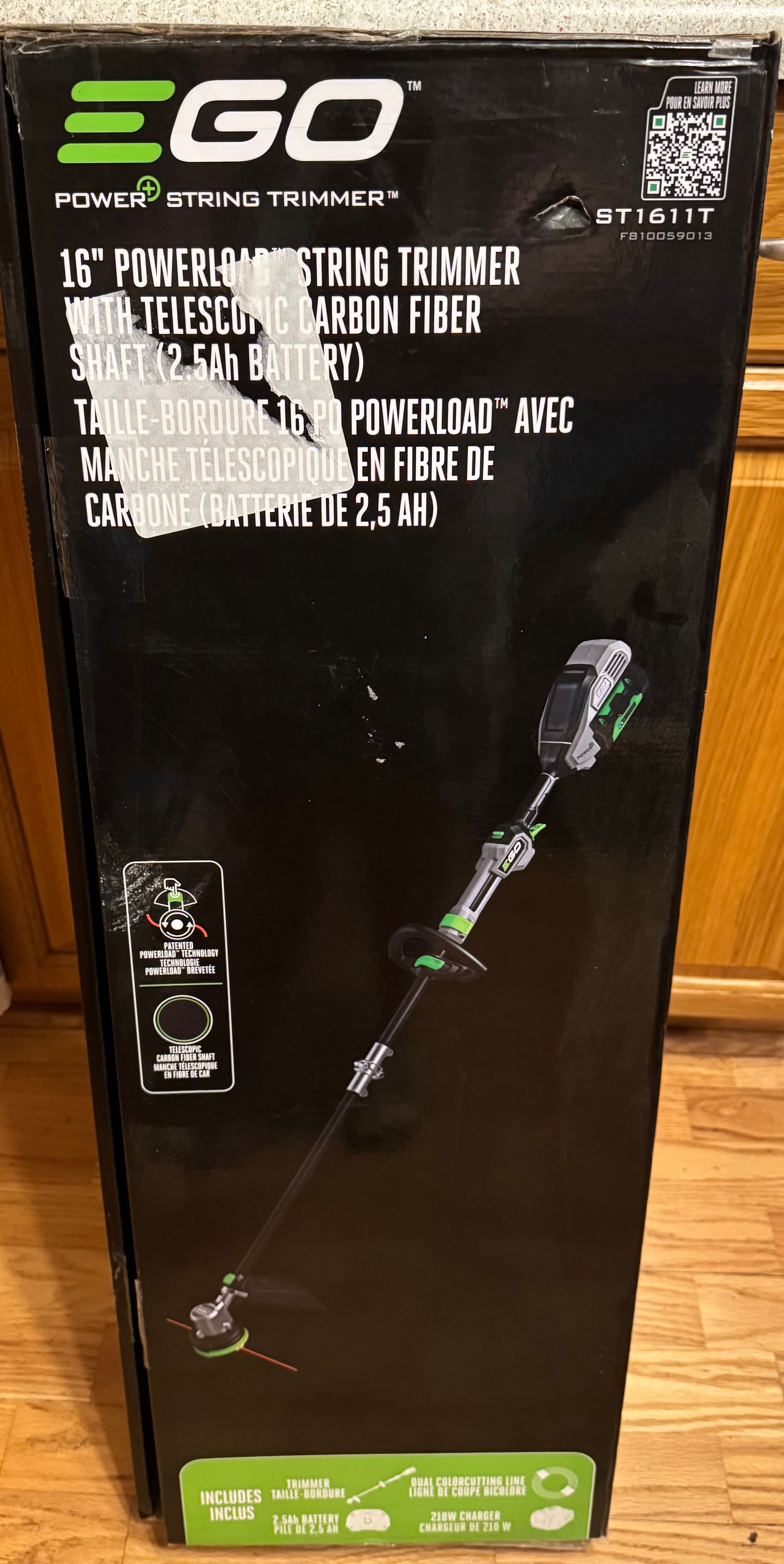 New: EGO Power+Powerload with LINE IQ 56-V 16-in telescopic shaft battery string