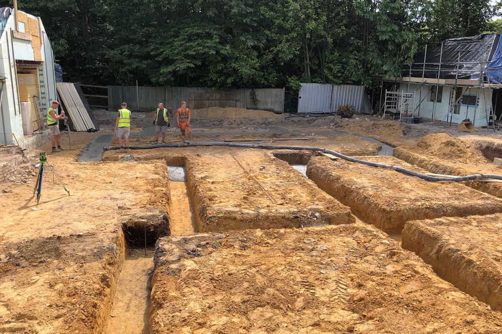 Footings foundations of new build property
