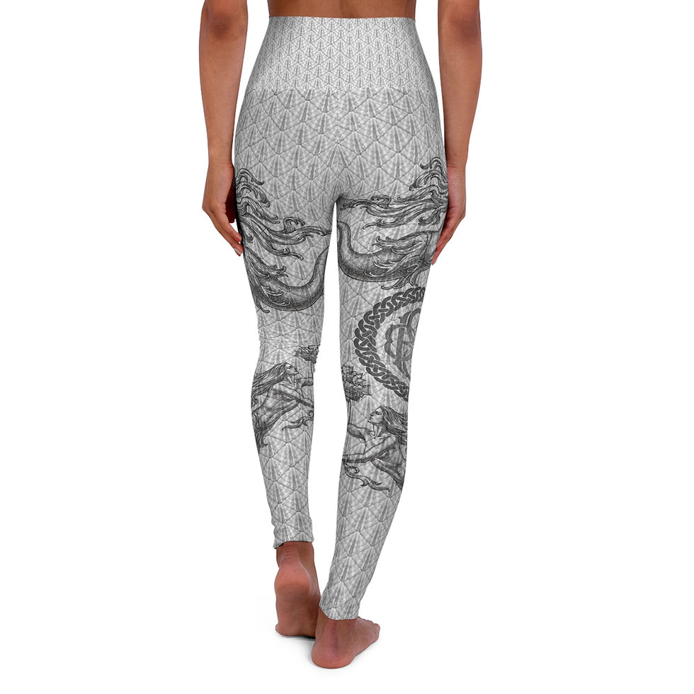 Thumbnail: High Waisted Yoga Leggings Misty Seas