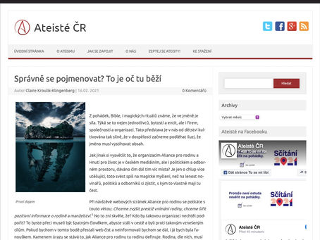 Správně se pojmenovat? To je oč tu běží