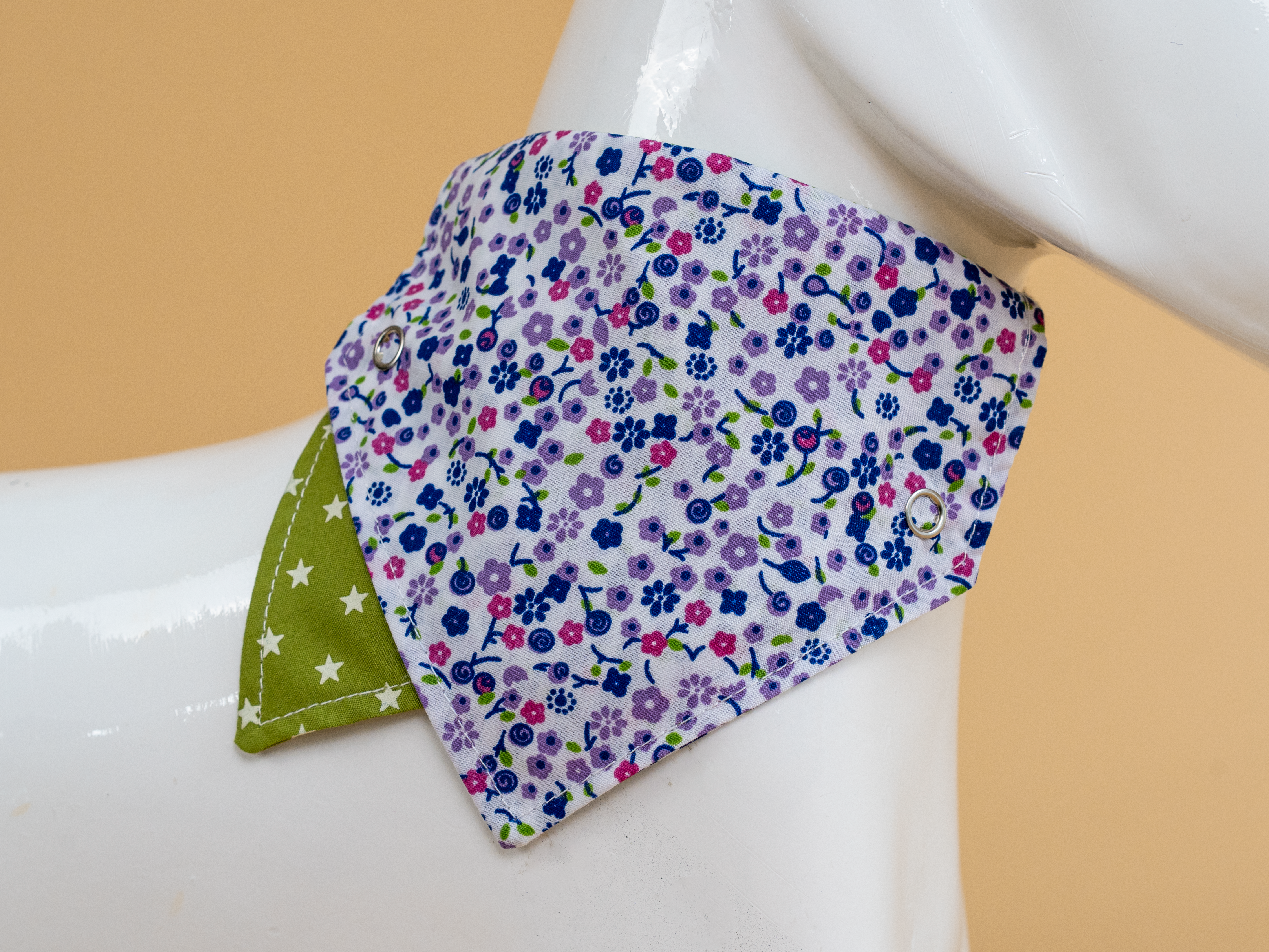 Bandana Reversible Flores Estrelladas