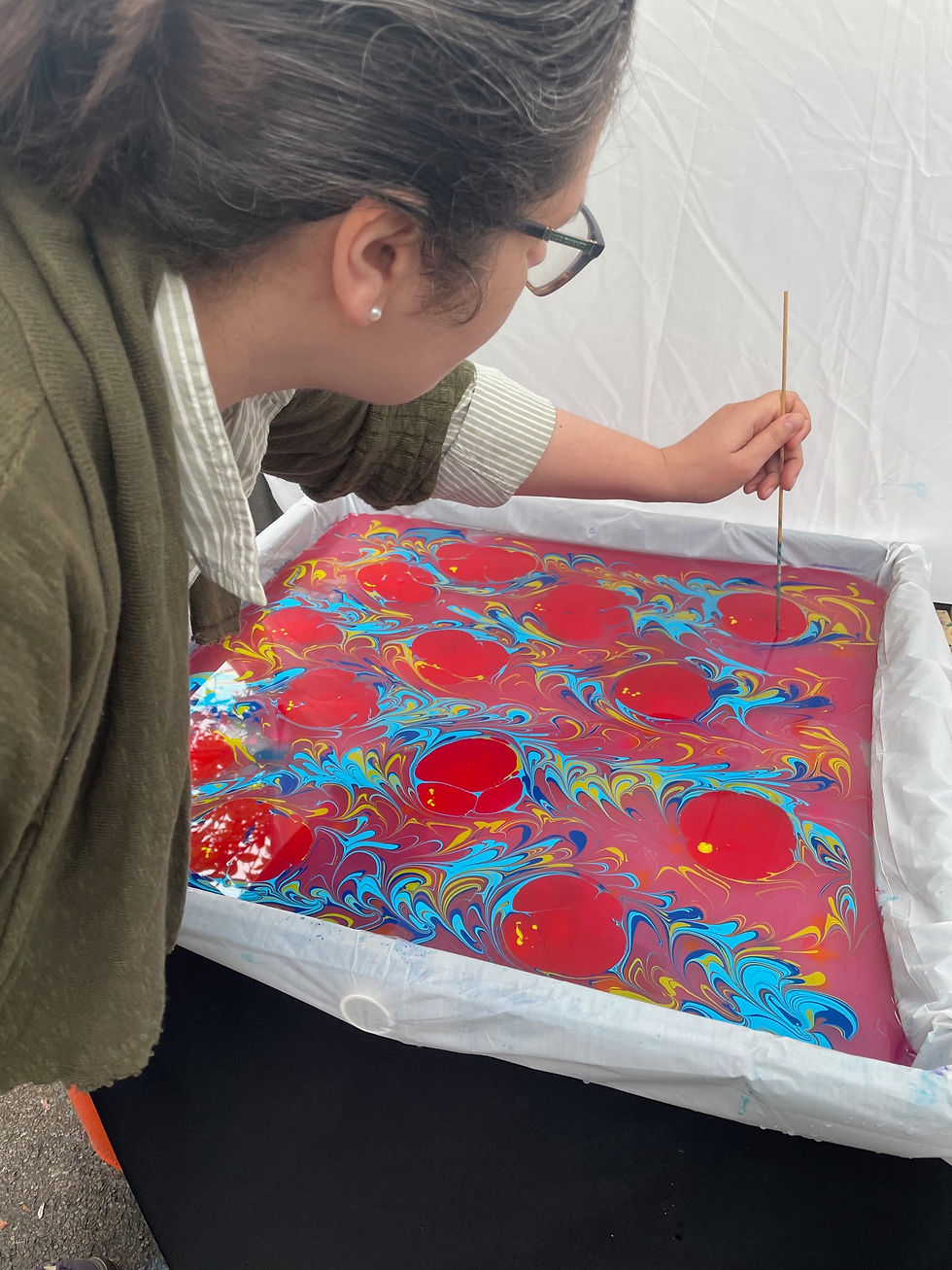 Second Friday: Fabric Marbling