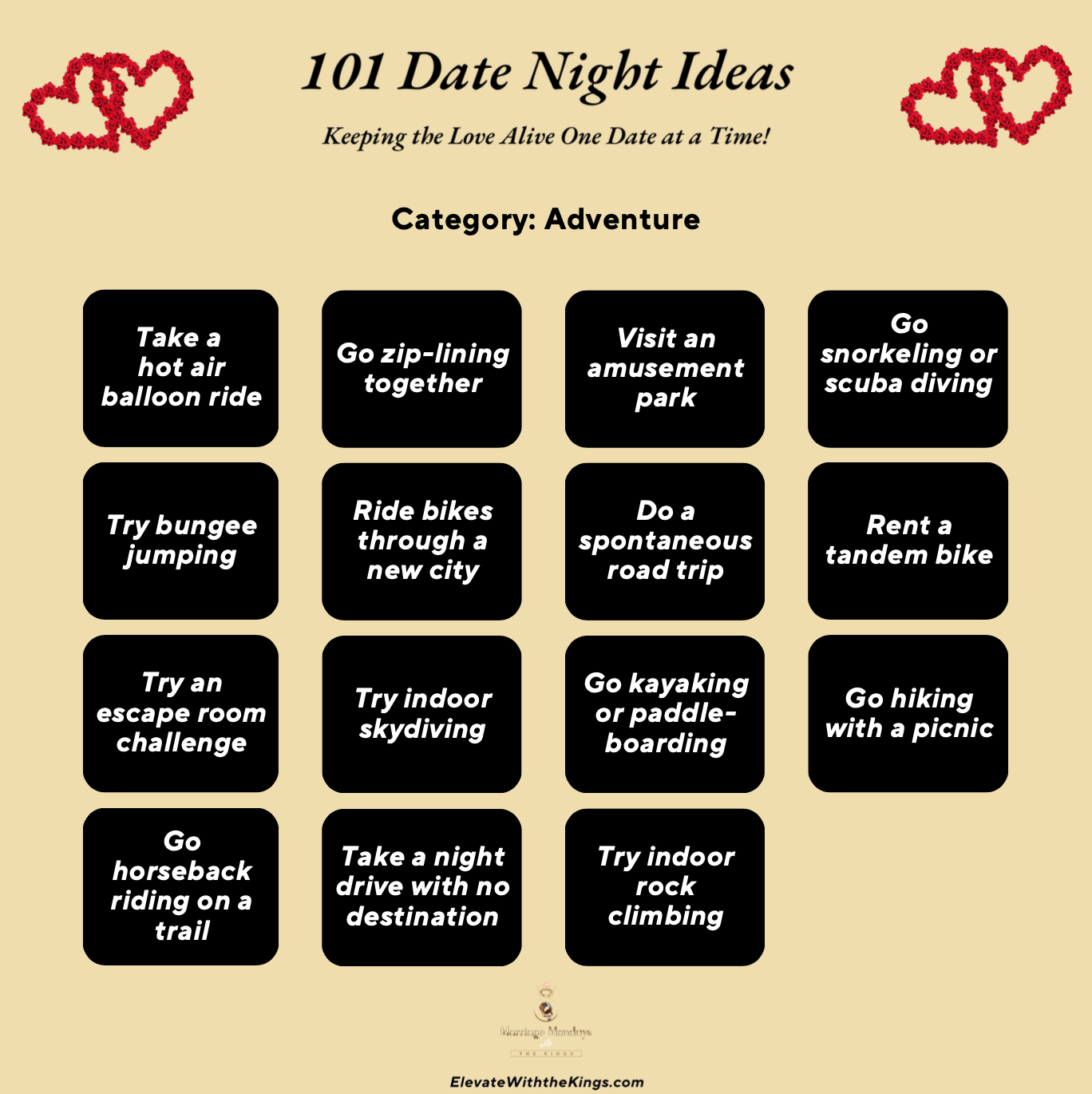 101 Date Night Ideas (MMWTKs)