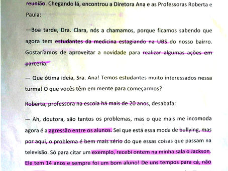 NCS- Bullying; puberdade; puberdade tardia; hormônios e puberdade e deficiência hormonal