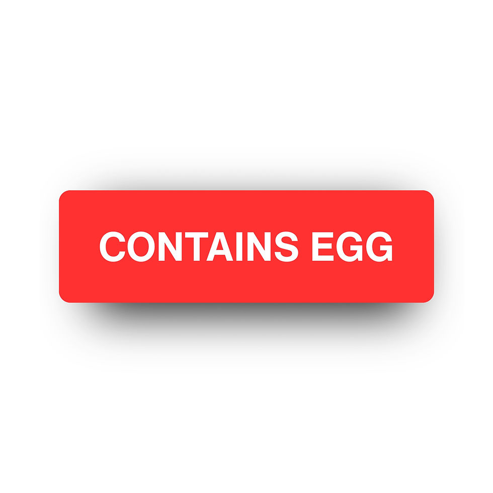 Thumbnail: Small - Standard Allergen Label - With Fixed Message