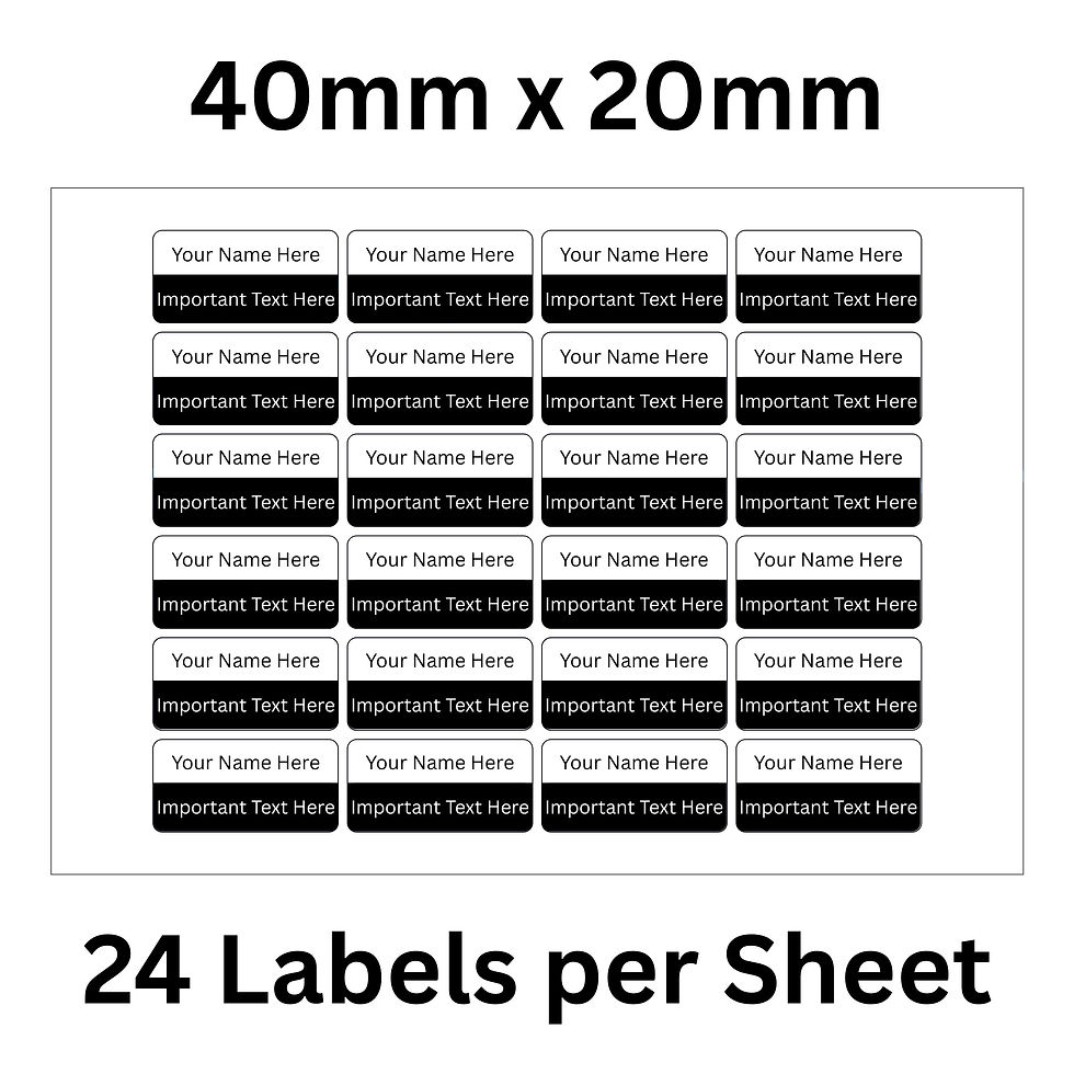 Thumbnail: Large Ultra Durable Personalised Stick-On Name Labels