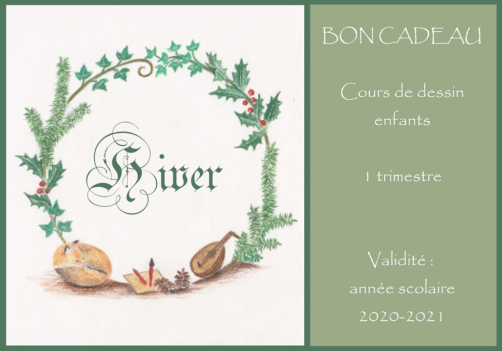 Miniature : Bon cadeau personnalisé - 1 trimestre de cours de dessin