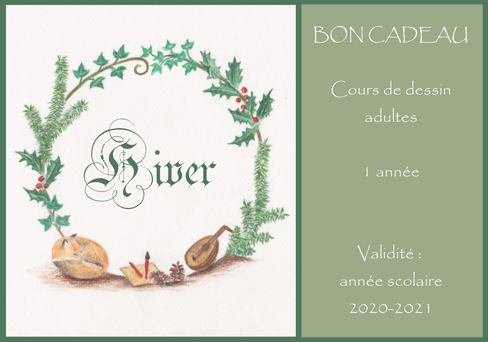 Miniaturbild: Bon cadeau personnalisé - 1 année de cours de dessin