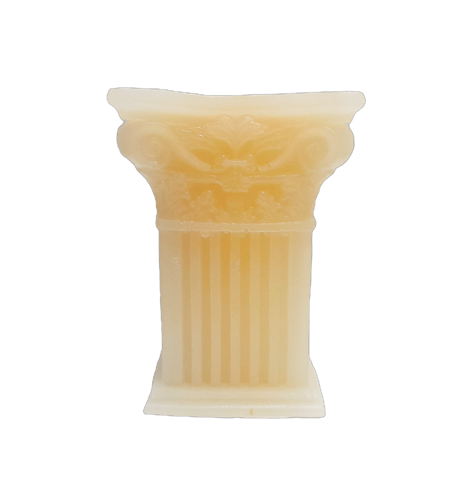 Thumbnail: "Column" Shea Butter Honey Oat Pillar Soap (160g) with water-based fragrance oil added, front frieze