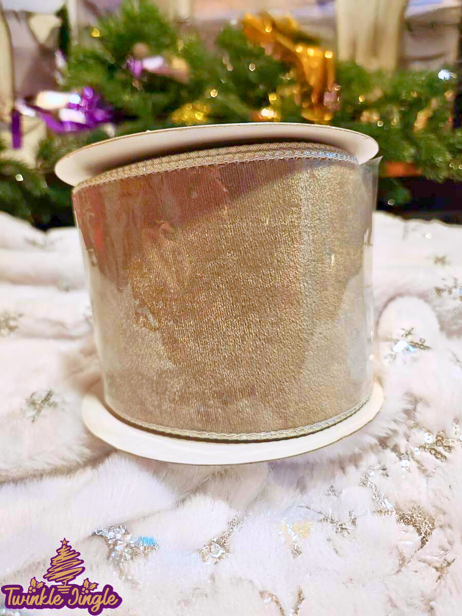Champagne Velvet Ribbon