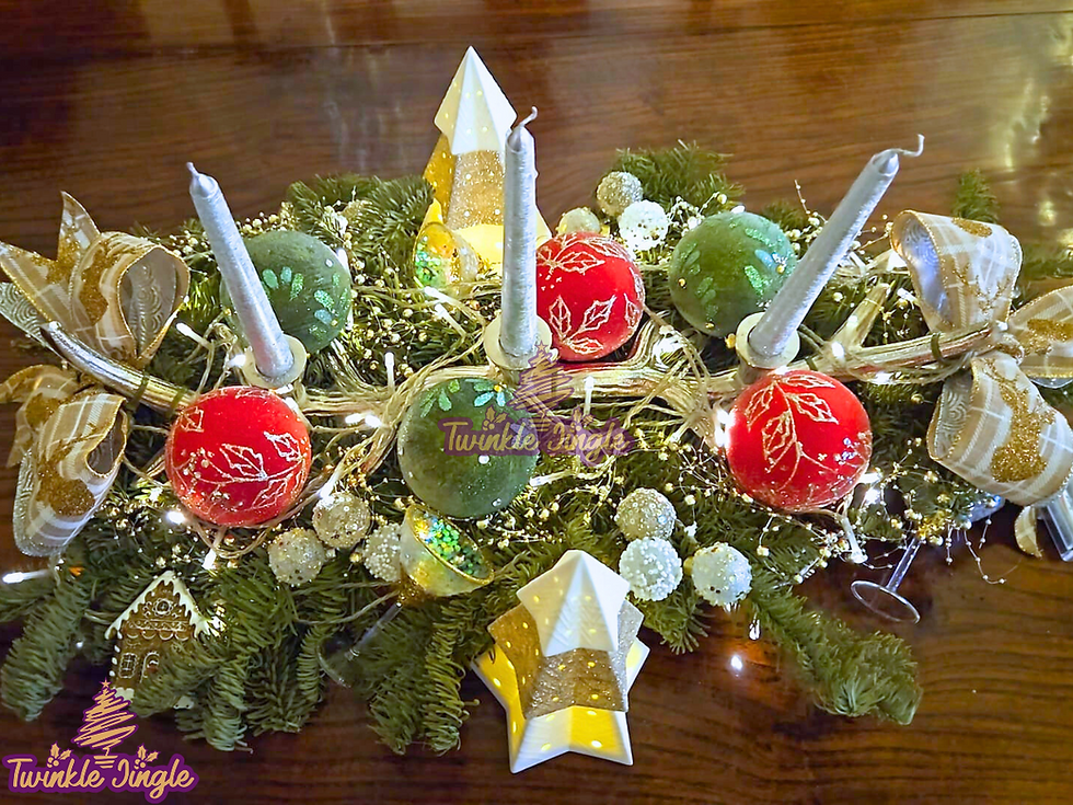 Wood, Wreath & Ornament Candle Holder