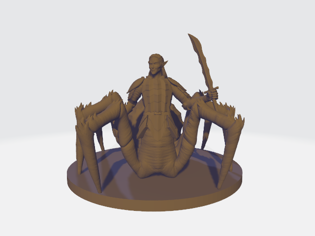 Thumbnail: Drider (Medium) - 3D Print Mini male version front