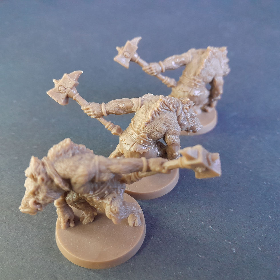 Boar-orc Humanoid Warriors (Medium) - Miniatures multiple