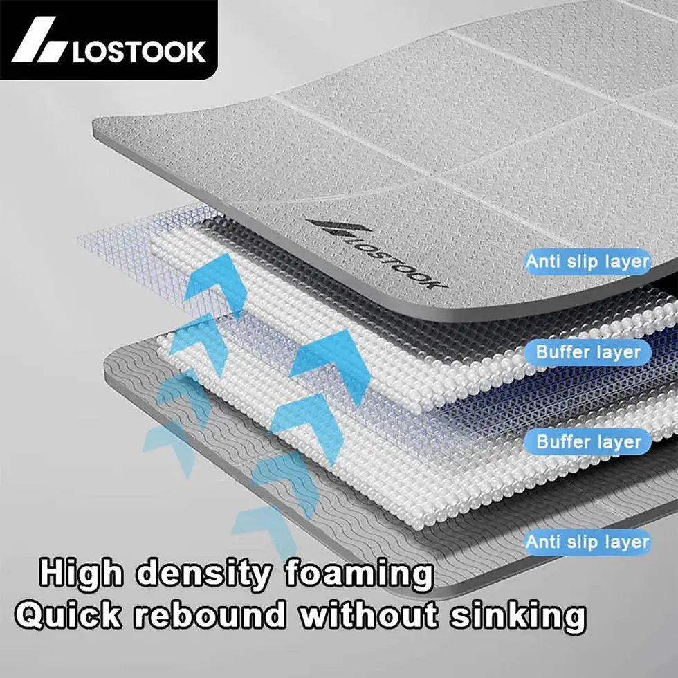 Thumbnail: 4mm Thick TPE Foldable Yoga Mat Easy to Store Travel Exercise Mat for Yoga