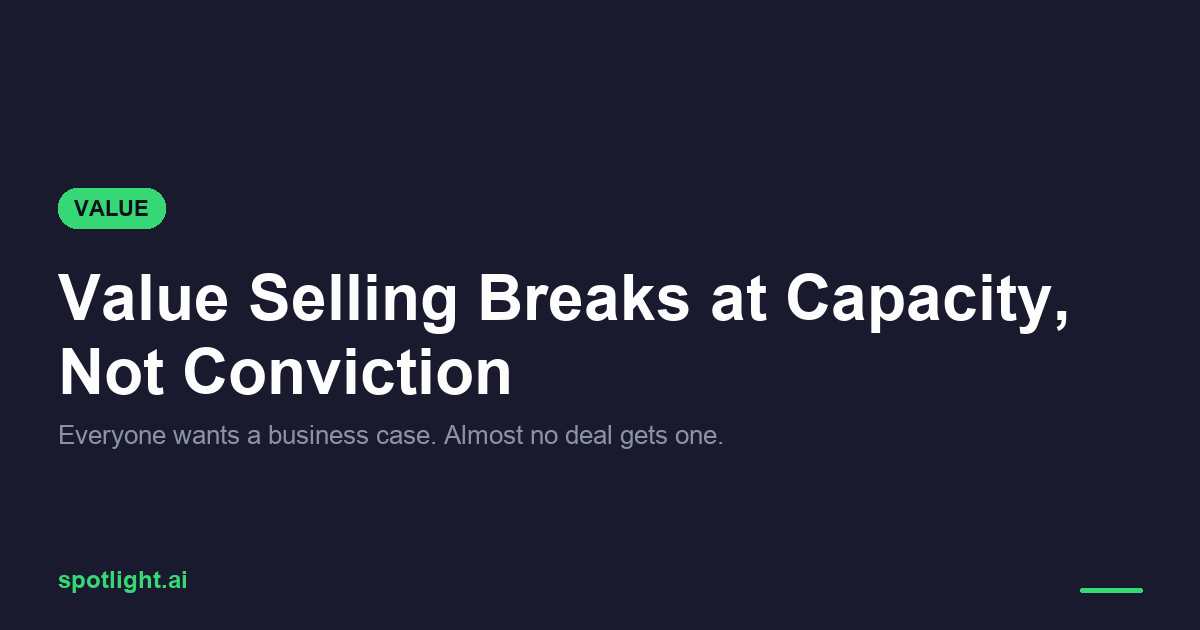 A Business Case for Every Deal, Without a Value Team