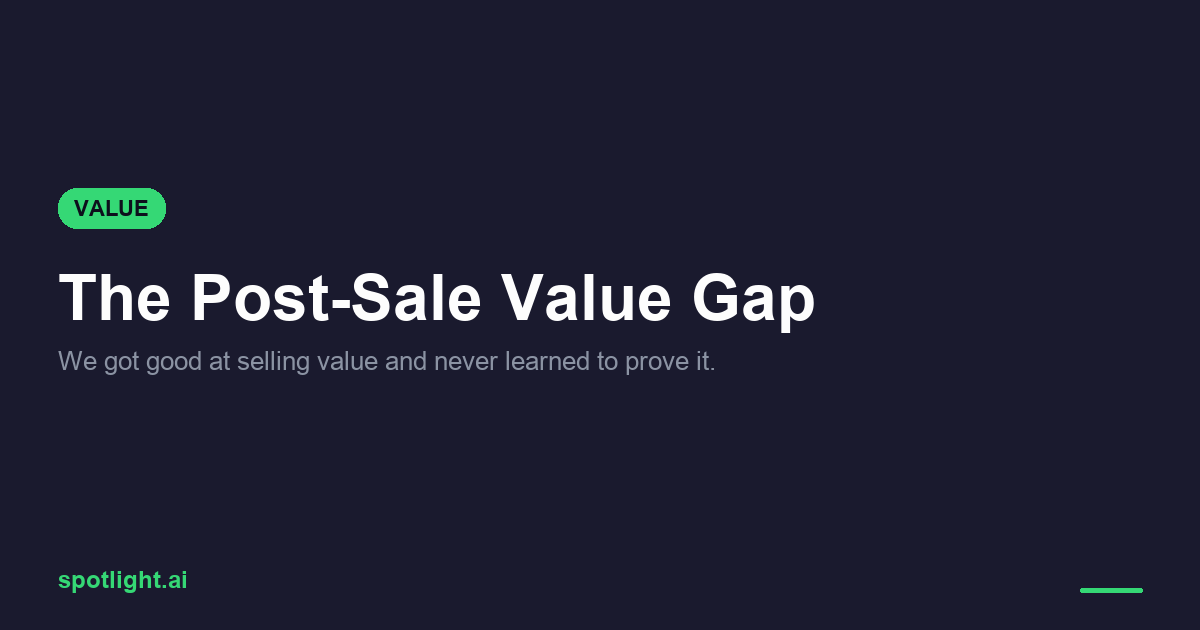 Why Value Dies After the Sale
