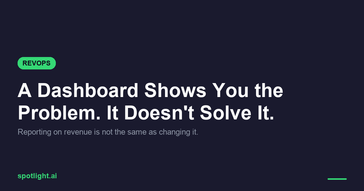 Your Dashboard Isn't a Strategy