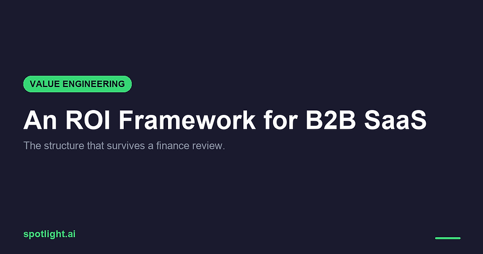 ROI Framework for B2B SaaS