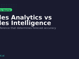 Sales Analytics vs Sales Intelligence: The Difference That Determines Forecast Accuracy