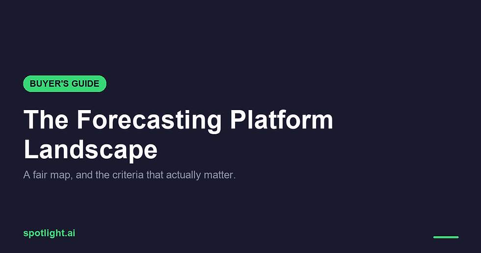 Revenue Forecasting Platform Landscape