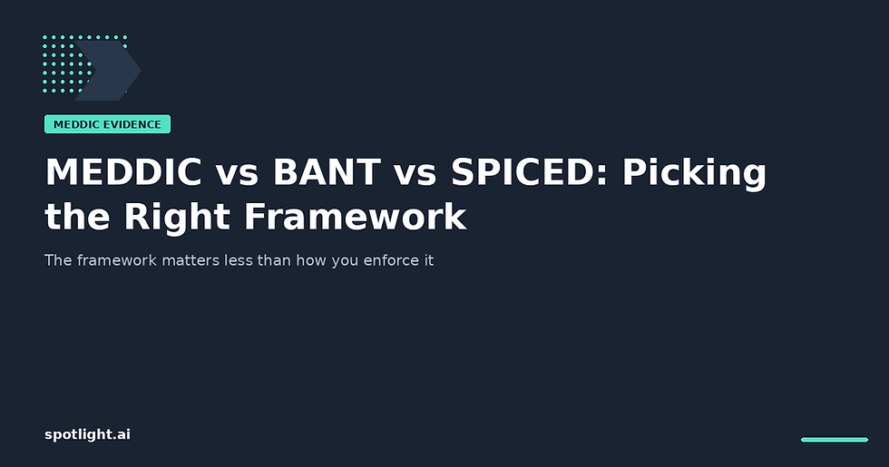 MEDDIC vs BANT vs SPICED