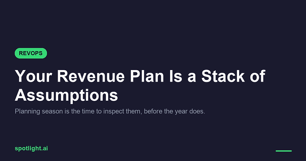 How to Pressure-Test the Assumptions Under Your Revenue Plan