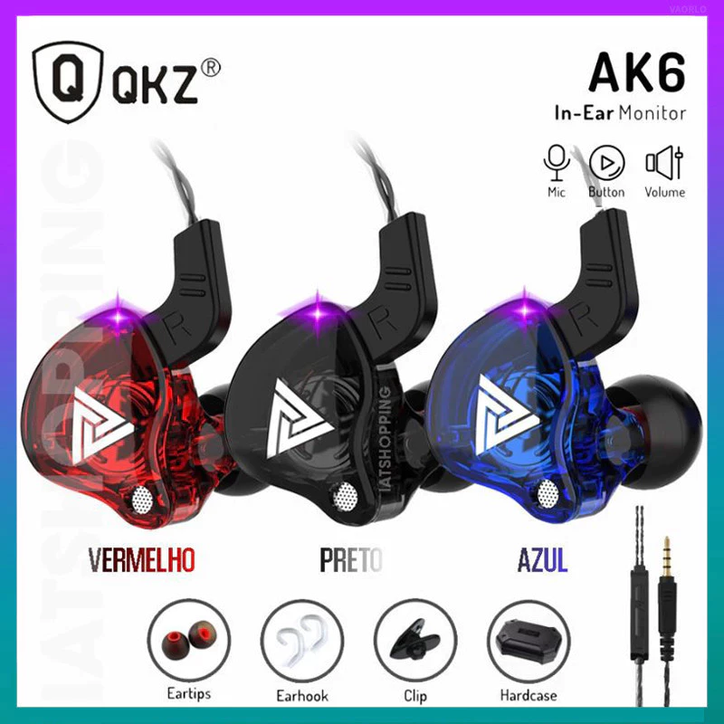 Miniatura: QKZ Wireless Earphone With Microphone Covers Driver Stereo Bass Sports Earphone