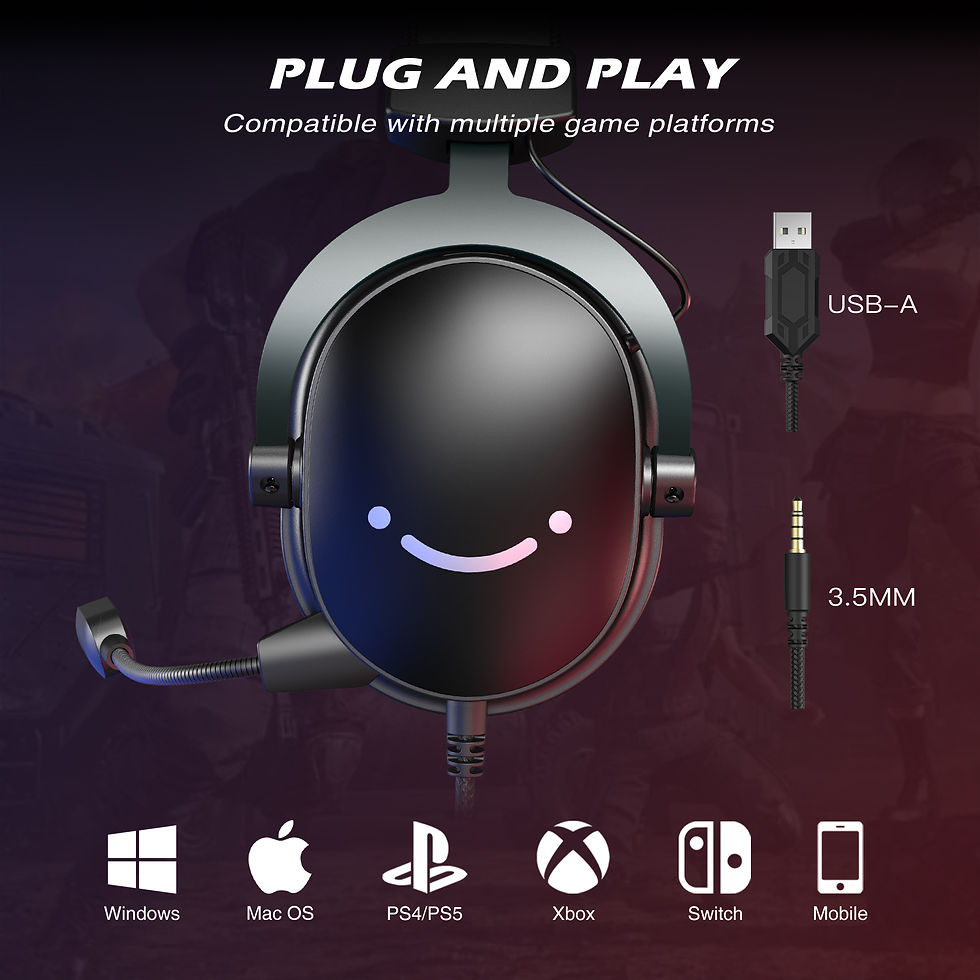 Miniatura: FIFINE Headset,3.5 mm jack&USB Headphone with 7.1 Surround Sound/volum control/M