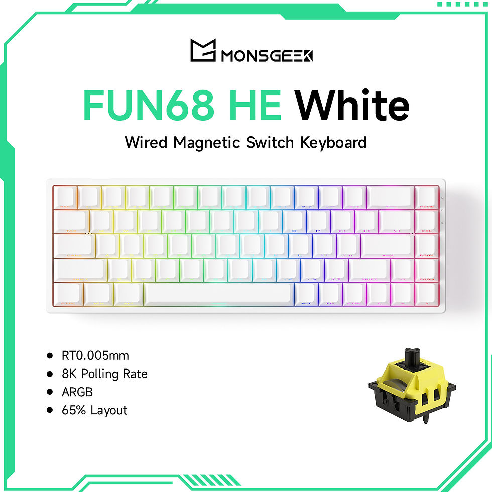 Miniatura: Akko MonsGeek FUN68 HE Magnetic Switch Keyboard 65% Rapid Trigger 0.005mm 8K ARG
