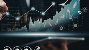 Graph showing increase in value