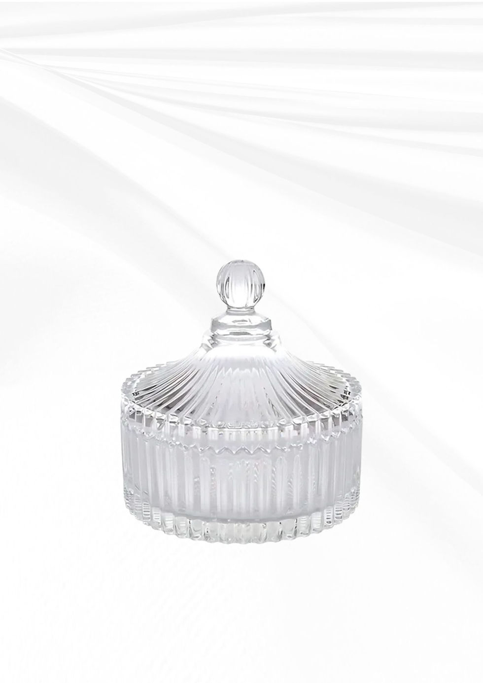 Miniatura: Bomboniere Cristallo de Vidro com Tampa - Decoração/ Velas