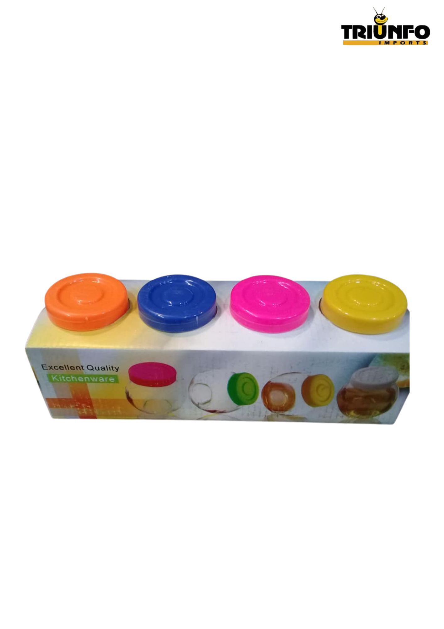 Kit Porta Condimentos de Vidro - 4 Peças