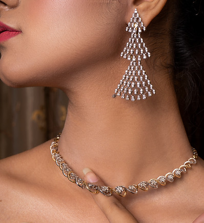 Diamond Necklace Jewellery Swarnkar Jewellery Hub