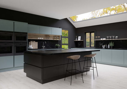 dark open-style-kitchen-carpentry-portlaois